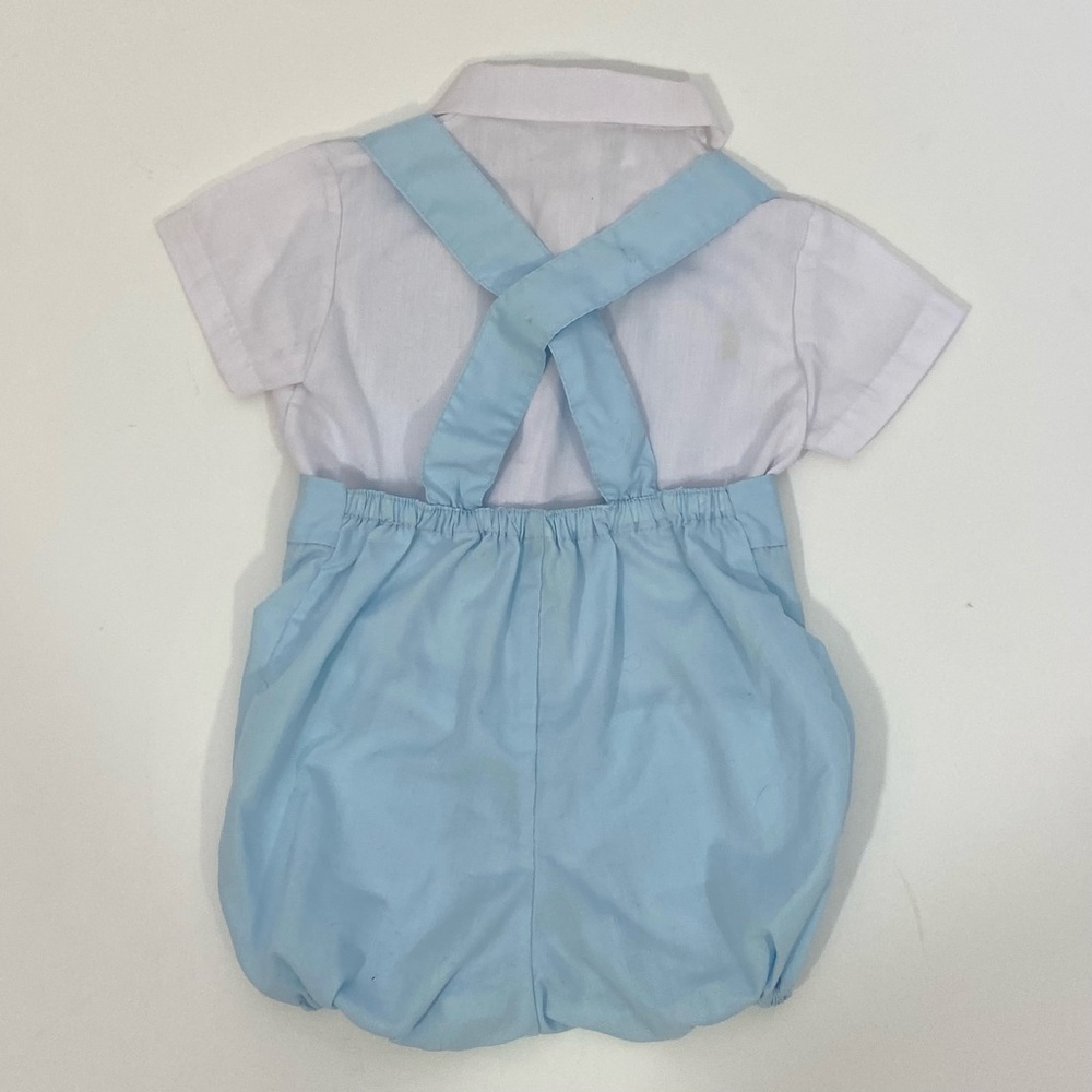 Vintage 80’s Baby Boy’s Romper Outfit  with Embroidered Horse 9 Months - Picture 7 of 7